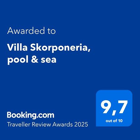 Villa Skorponeria, Pool & Sea Skroponeria Bagian luar foto